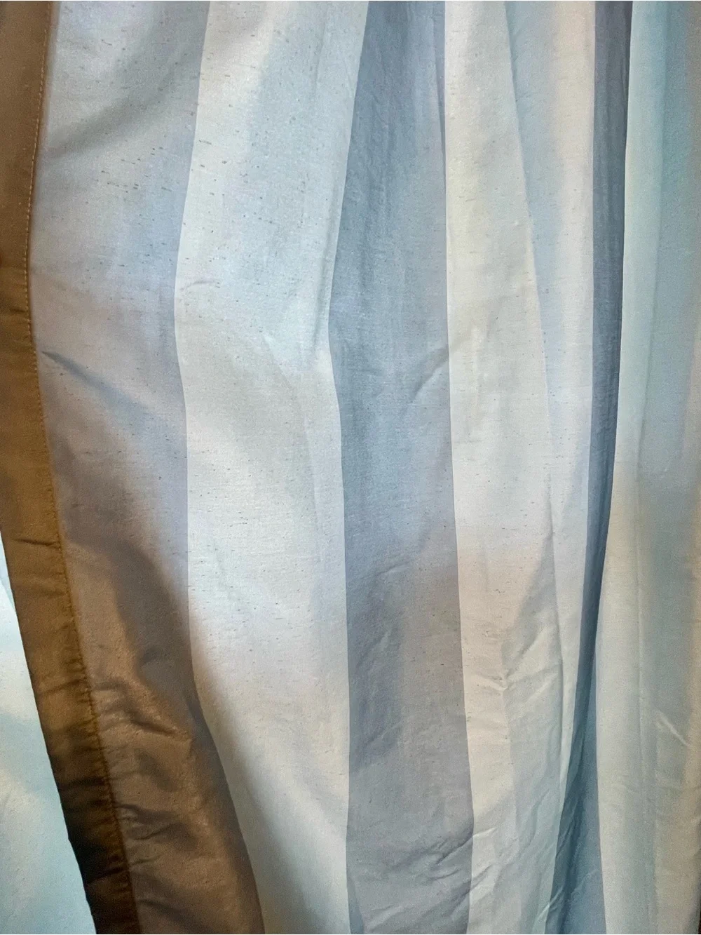 Springs Global Striped Curtain Panels – Set of 2 – Blue & White – Lined – 84”